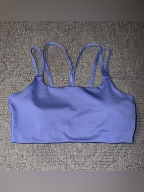The North Face Women’s Dune Sky Strappy Bra-Purple/Blue Size-L
